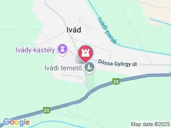 1956-os emlékhely Ivád a térképen