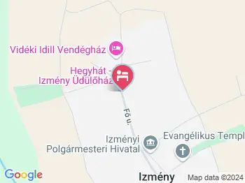 Hegyhát-Izmény Üdülőház Izmény a térképen