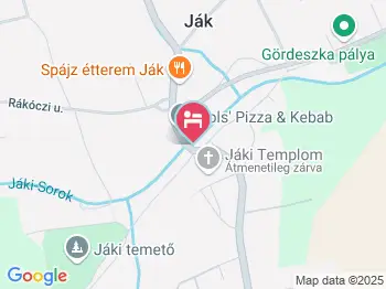 Sárkányölő Vendégház Ják a térképen