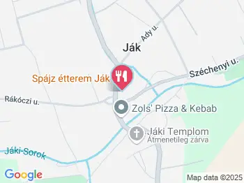 Spájz Vendéglő Ják a térképen