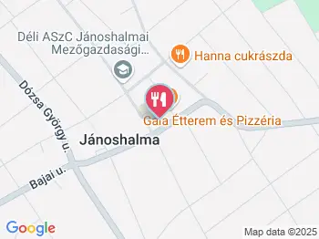 Gála Étterem és Pizzéria Jánoshalma a térképen