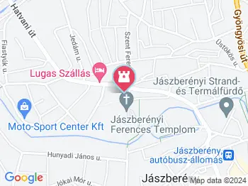 Lourdes-i barlang Jászberény a térképen