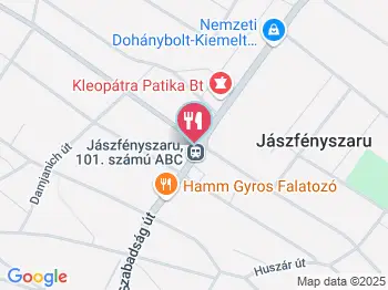 Edi Pékség Jászfényszaru a térképen