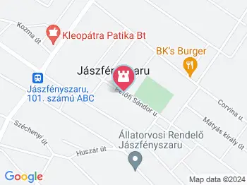 Petőfi Sándor Jászfényszaru a térképen