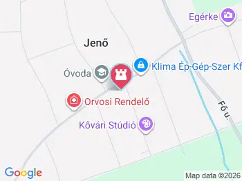 Hősök emlékműve Jenő a térképen