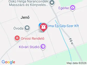 Tombor-család emlékhelye Jenő a térképen