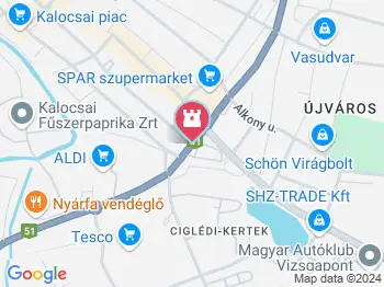 Chronos-8 Kalocsa a térképen