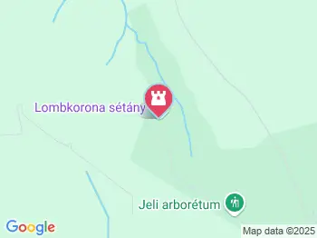 Jeli Arborétum Lombkorona sétány Kám a térképen