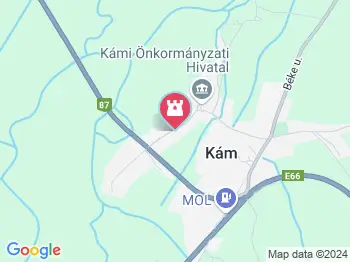 Szentháromság kápolna Kám a térképen