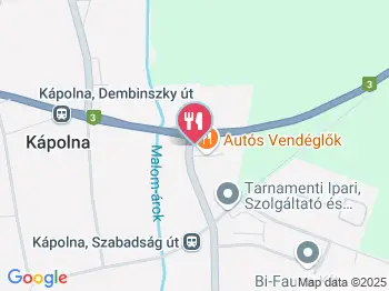 Kápolnai Autós Vendéglő Kápolna a térképen