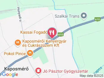 Kassai Fogadó Kaposmérő a térképen