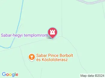 Sabar-hegyi templomrom Káptalantóti a térképen