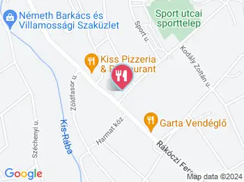 Bercsényi Cukrászda Kapuvár a térképen