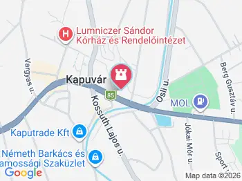 Hárfázó nő szobra Kapuvár a térképen