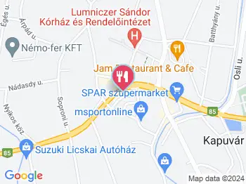 Toni Pékség Kapuvár a térképen