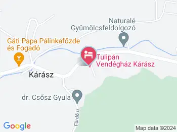 Tulipán Vendégház Kárász a térképen