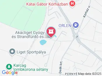Akácliget Gyógy- és Strandfürdő Karcag a térképen