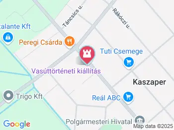 Vasúttörténeti kiállítás Kaszaper a térképen