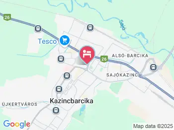 Ambrózia Panzió Kazincbarcika a térképen