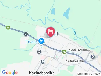 Bajor Panzió Kazincbarcika a térképen