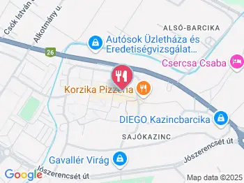 Izetta Étterem & Cukrászda Kazincbarcika a térképen