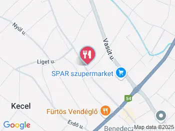 Platán Bisztró Kecel a térképen