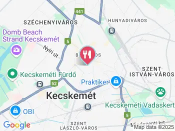 Három Gúnár Étterem Kecskemét a térképen