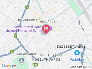 Hotel Három Gúnár Kecskemét a térképen