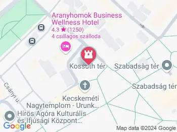 Kossuth tér Kecskemét a térképen