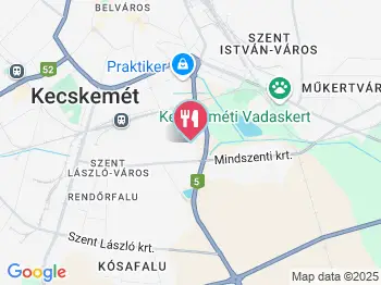 Muszály Vendéglő Kecskemét a térképen