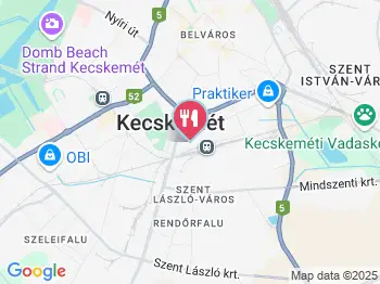 Nyárfa Vendéglő Kecskemét a térképen