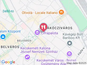 Rákóczi Gyorsétkezde Kecskemét a térképen