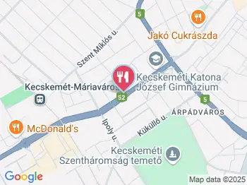 Sutus Vendéglő Kecskemét a térképen