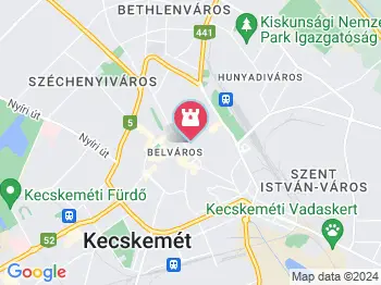 Tudomány és Művészetek Háza Kecskemét a térképen