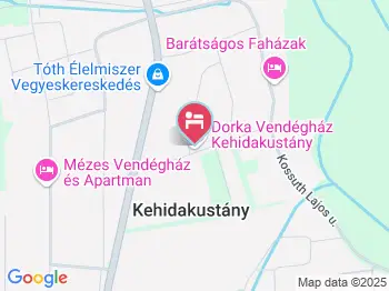 Dorka Vendégház Kehidakustány a térképen
