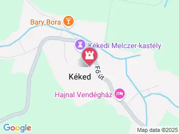 Kékedi Kastély Kéked a térképen