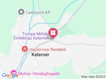 Tompa Mihály Emlékház Kelemér a térképen