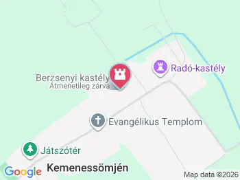 Berzsenyi-kastély Kemenessömjén a térképen