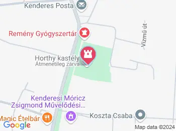 Horthy-kastély Kenderes a térképen