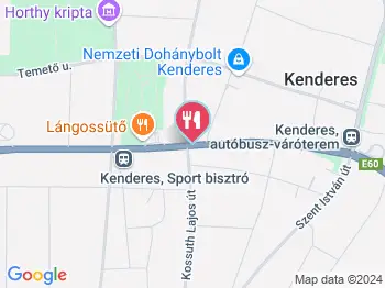 Lángos Büfé Kenderes a térképen