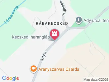 Kecskédi harangláb Kenyeri a térképen