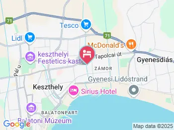 Gizella Ház Keszthely a térképen