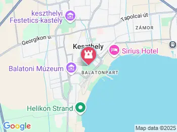 Helikon park Keszthely a térképen