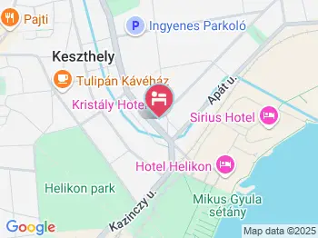 Kristály Hotel Keszthely a térképen