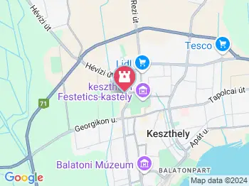 Kőszáli bakok harca Keszthely a térképen