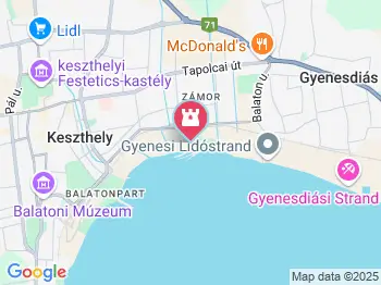 Libás strand Keszthely a térképen