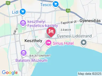 Muschel Panzió Keszthely a térképen