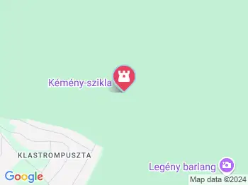 Kémény-szikla Kesztölc a térképen