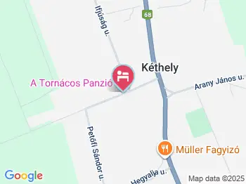 A Tornácos Panzió Kéthely a térképen