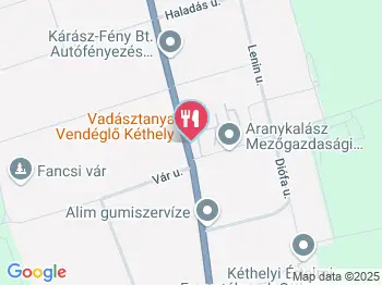 Vadásztanya Vendéglő Kéthely a térképen